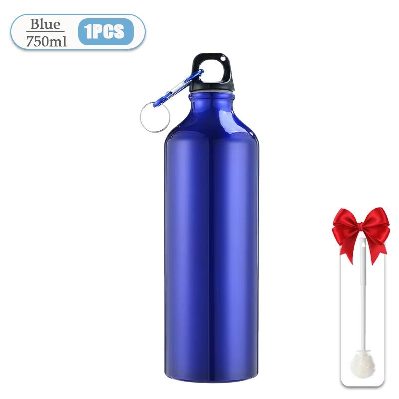 

500ml Water Bottles with Carabiner Portable Aluminum Water Bottle Reusable Leakproof Water Jug for Hiking Travel Outdoor Sports