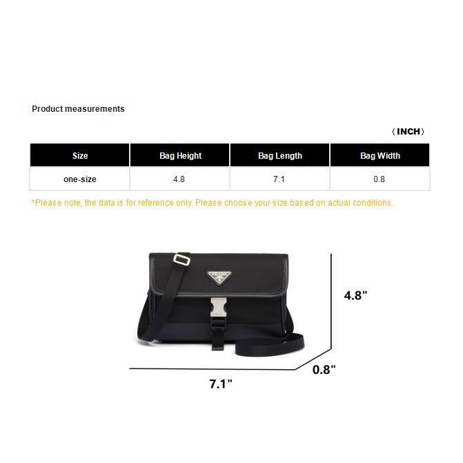 Prada Saffiano Silver Buckle Functional Recycled Nylon And Saffiano Leather Camera Bag Unisex Bags Black 2ZH108-2BBD-F0002