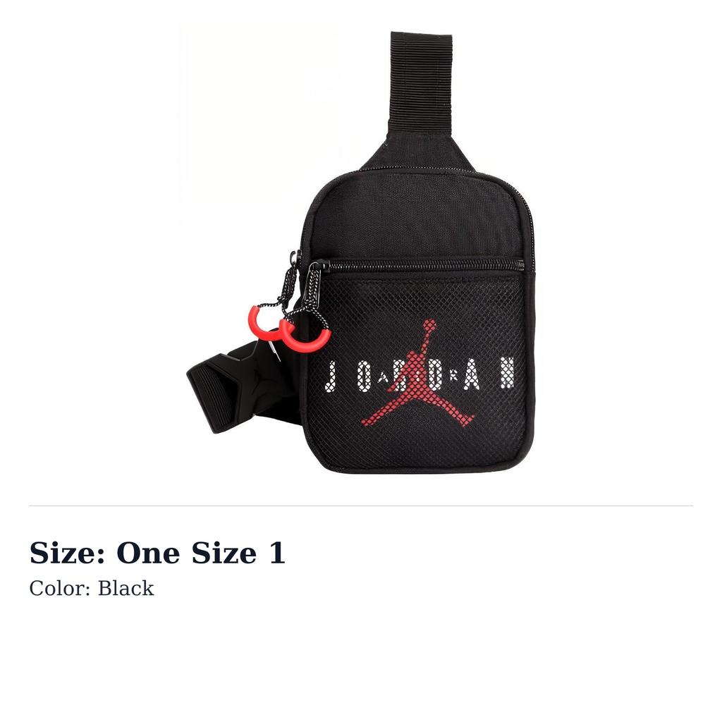 Jordan Polyester Sling Bag One Shoulder Crossbody Fanny Pack Regular Unisex Black Dj5647-010