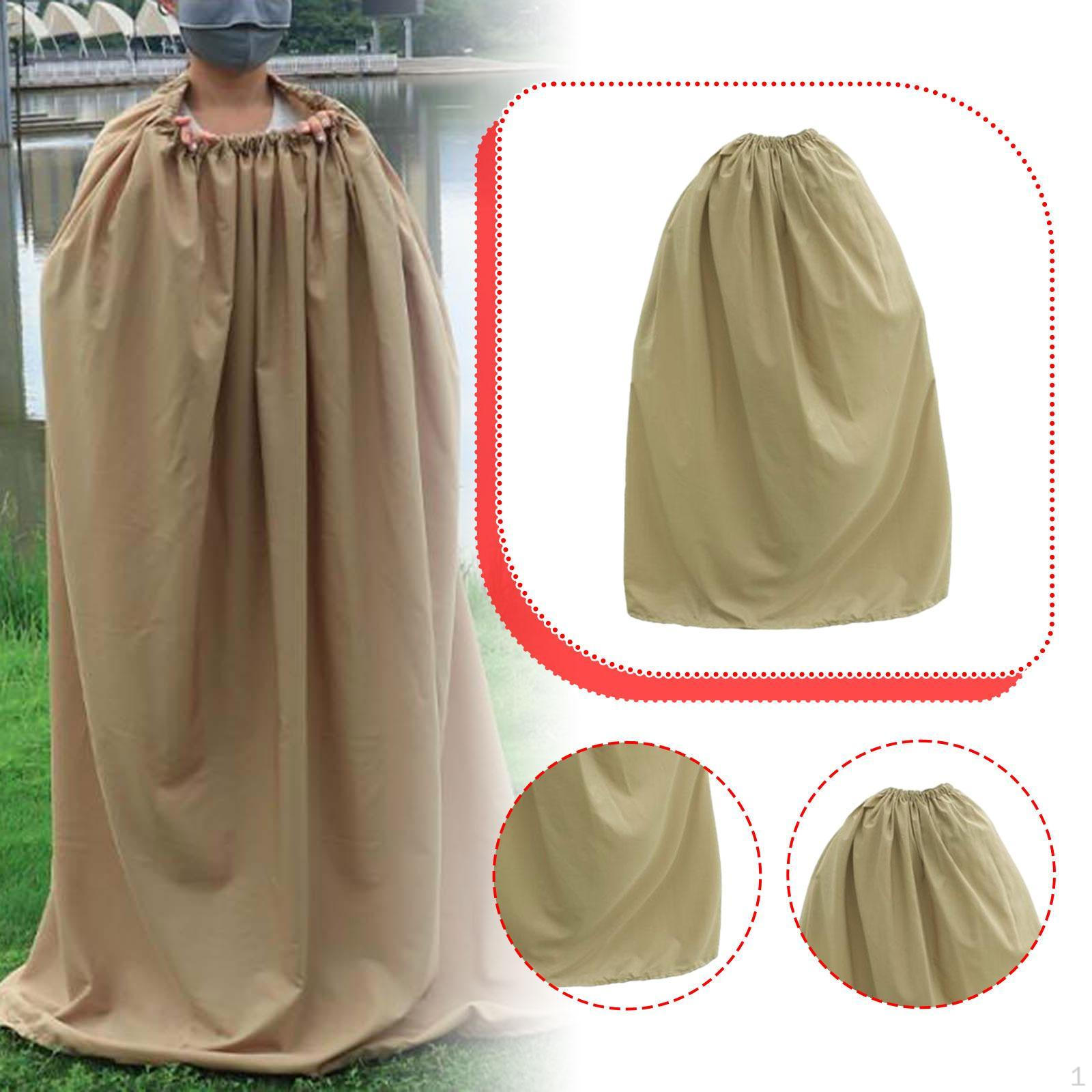 

Portable Changing Room Curtain Canopy Cabana Lightproof Dressing Cover for Beach бежевий