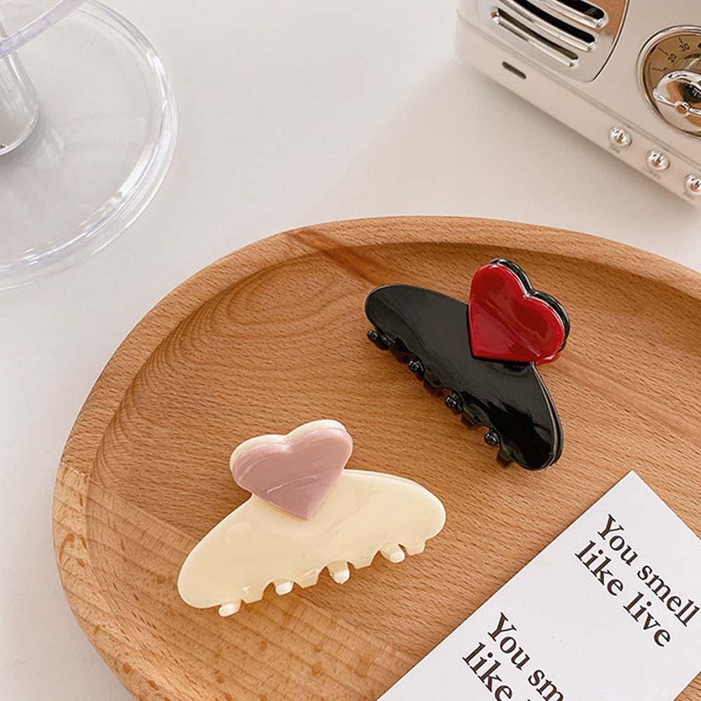 Wild Simple Love Medium Women Fashion Hairpin Acrylic Barrette Hair Claw