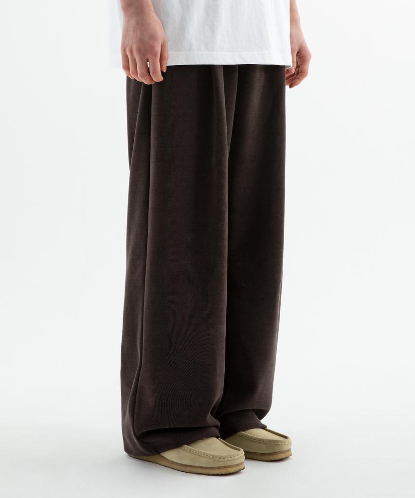 BRENSON B. Corduroy Knit Single-Pleat Wide Pants ( 3 Colors )