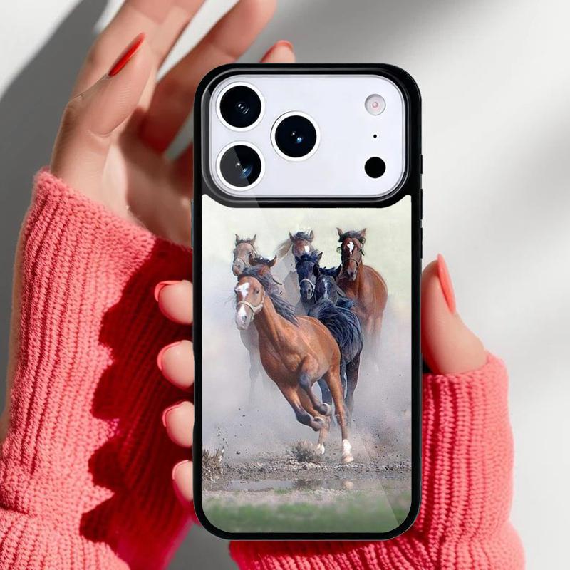 

Чехол для телефона «Бегущие лошади» для iPhone 17 16 15 14 13 Pro Max Задняя крышка для 12 11 Pro Coque iPhone 11