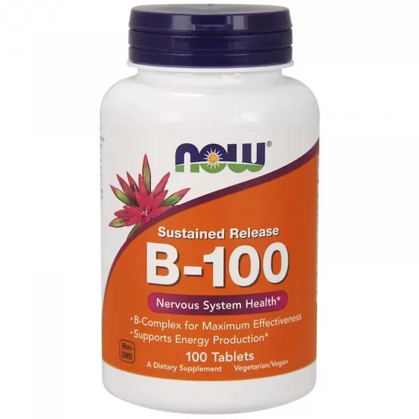 Now Foods - Vitamin B-100 S.R. (B-Complex),  100 TABS