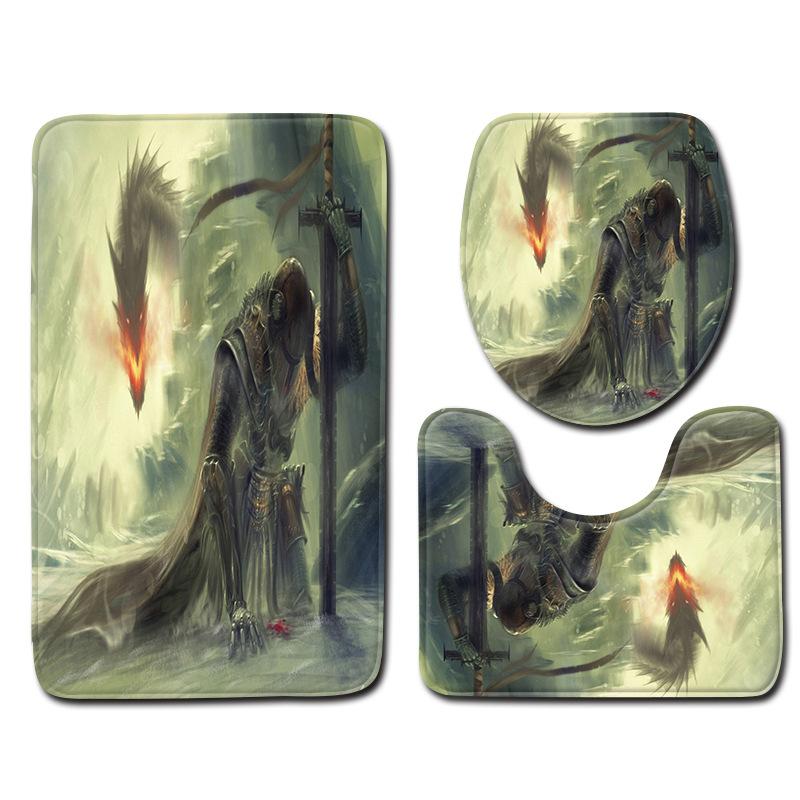 

Креативний килимок для вхідних дверей, килимок для підлоги у ванній кімнаті, туалетний килим з трьох частин 45cmx75cm