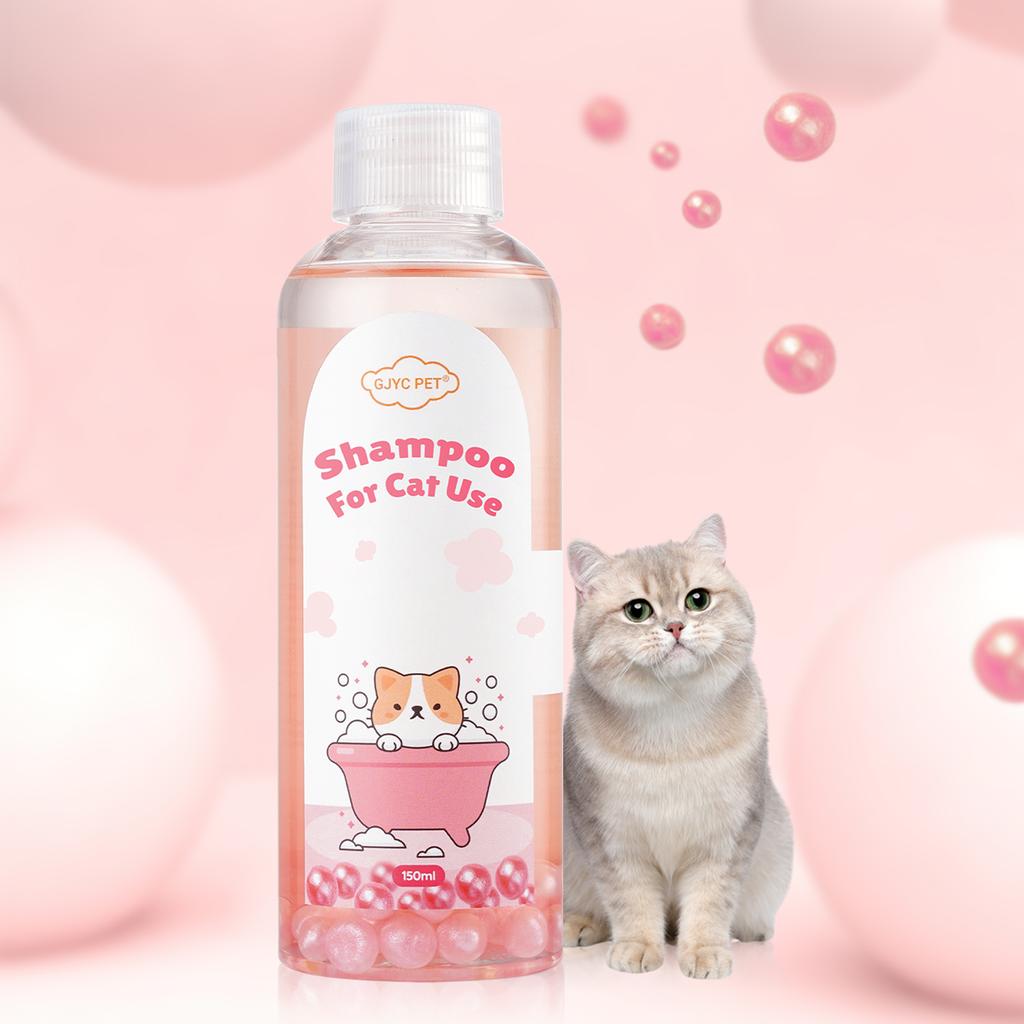 Natural Gentle Cat Shampoo Bubble Tea Scent Deep Cleansing Long Lasting Fragrance Soft Shiny Coat for All Cat Breeds Daily Care