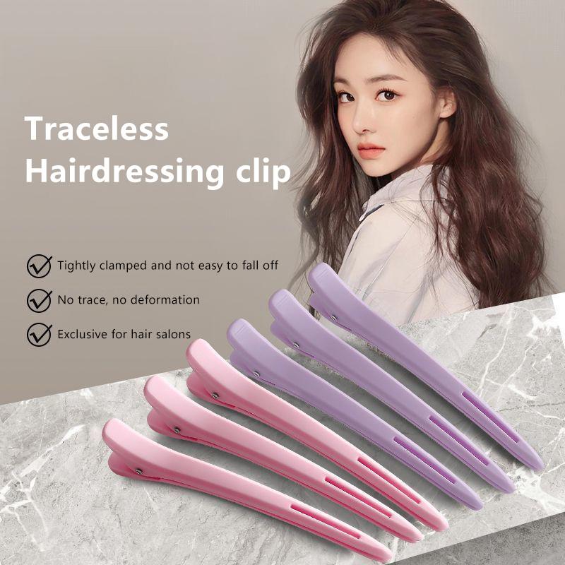 6Pcs Barbershop Accessories Long-Mouthed Duckbill Clip Hair Stylist For Hairdressing Barber Shop Styling Tool Care Beauty Health