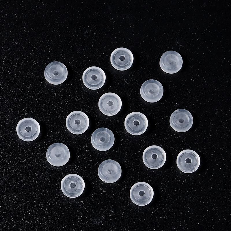 10pcs/lot Silicone Earring Clip Pad Cushion Transparent Earrings Plugs Anti-pain Pad for Jewelry Making Supplies DIY Accessories