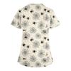Women's Fashion V-Neck Short Sleeve Overalls With Pockets Halloween Printed Tops  Apparel