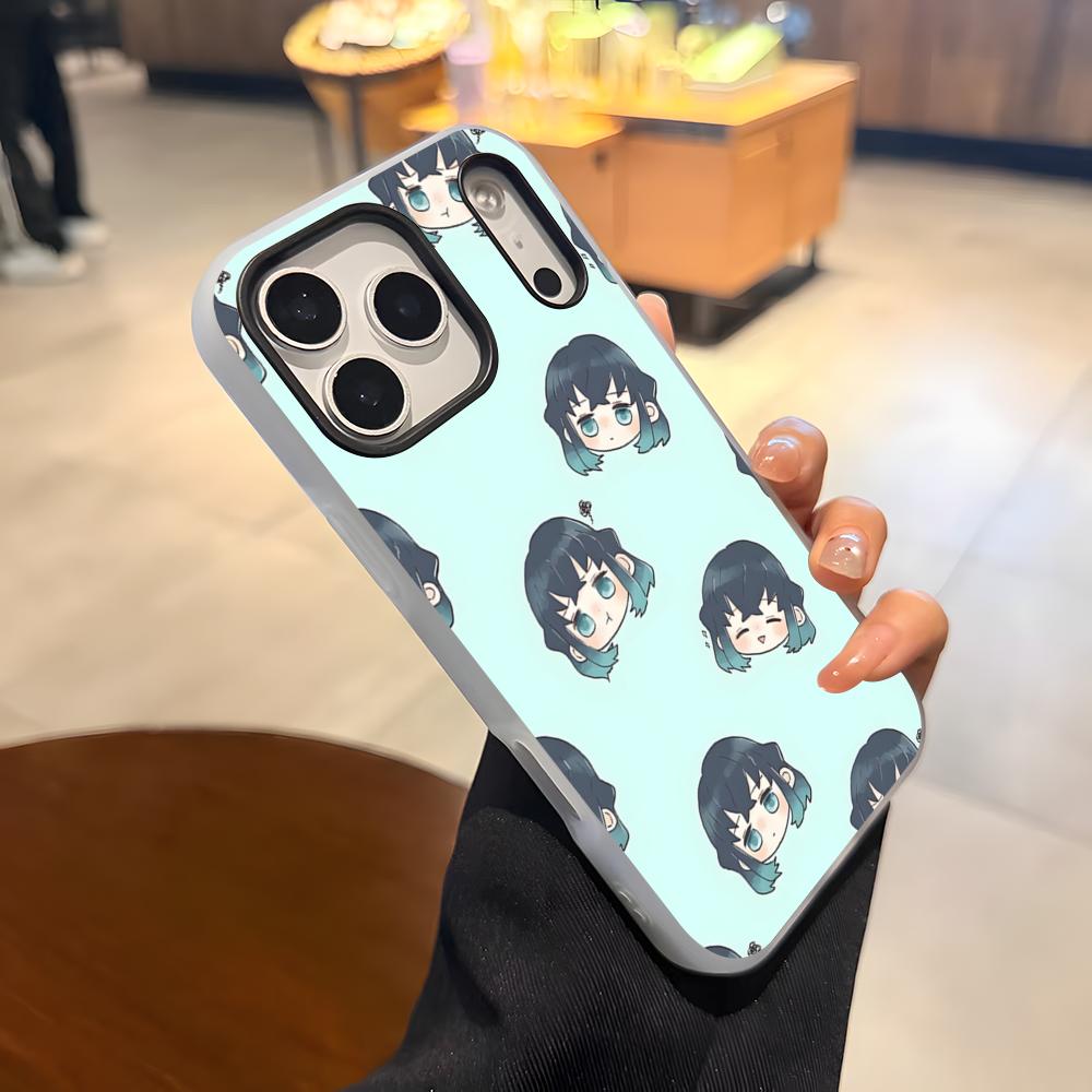

Чехол для телефона Muichiro Tokito из аниме для IPhone 17 Air 16 E 15 14 Plus 13 12 11 Pro Max, прозрачный, 2 в 1, защитный чехол iPhone 16 Pro Max
