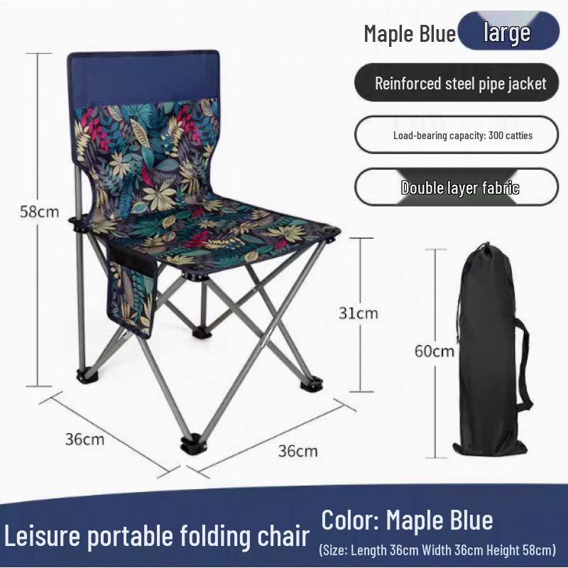 Folding Recliner Moon Chair: Outdoor Nap Bed, Picnic Chair, Fishing Stool
