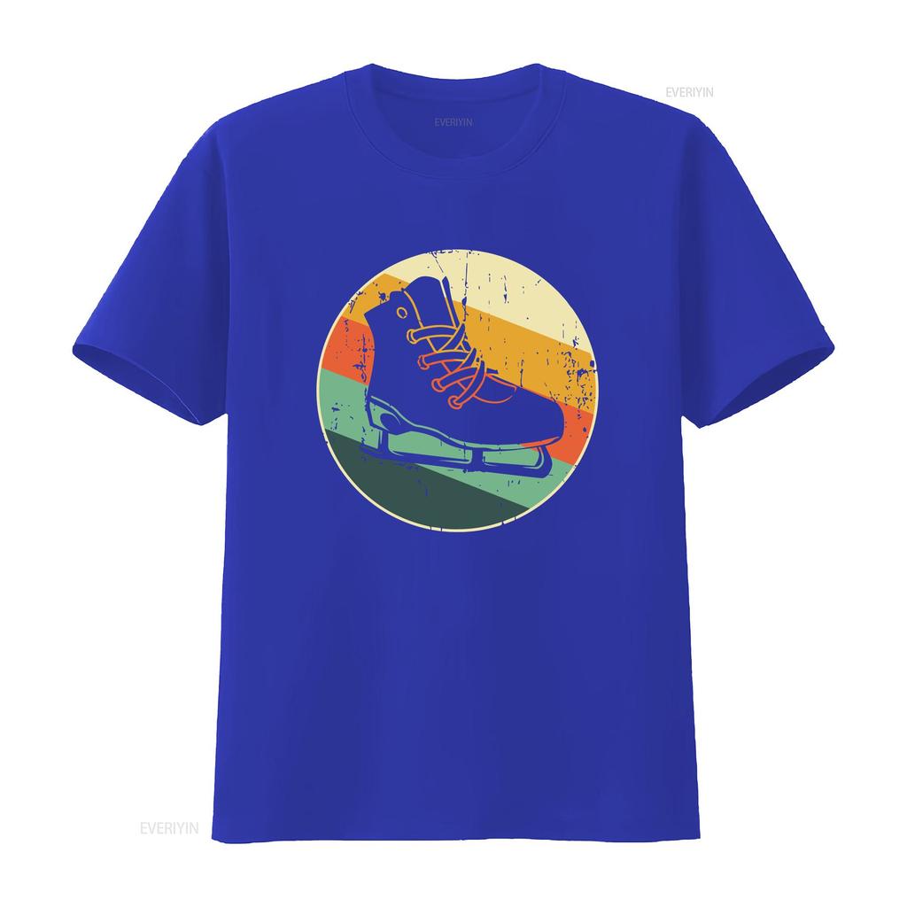 Retro Ice Skating T Shirt Skater Figure s Skates vintage Washed streetwear Soft Breathable Versatile Slightly homme Stretched