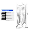 Stainless Steel Baking Pan Shelf Cart with Racks for Cakes, Bread, and Refrigerator Trays