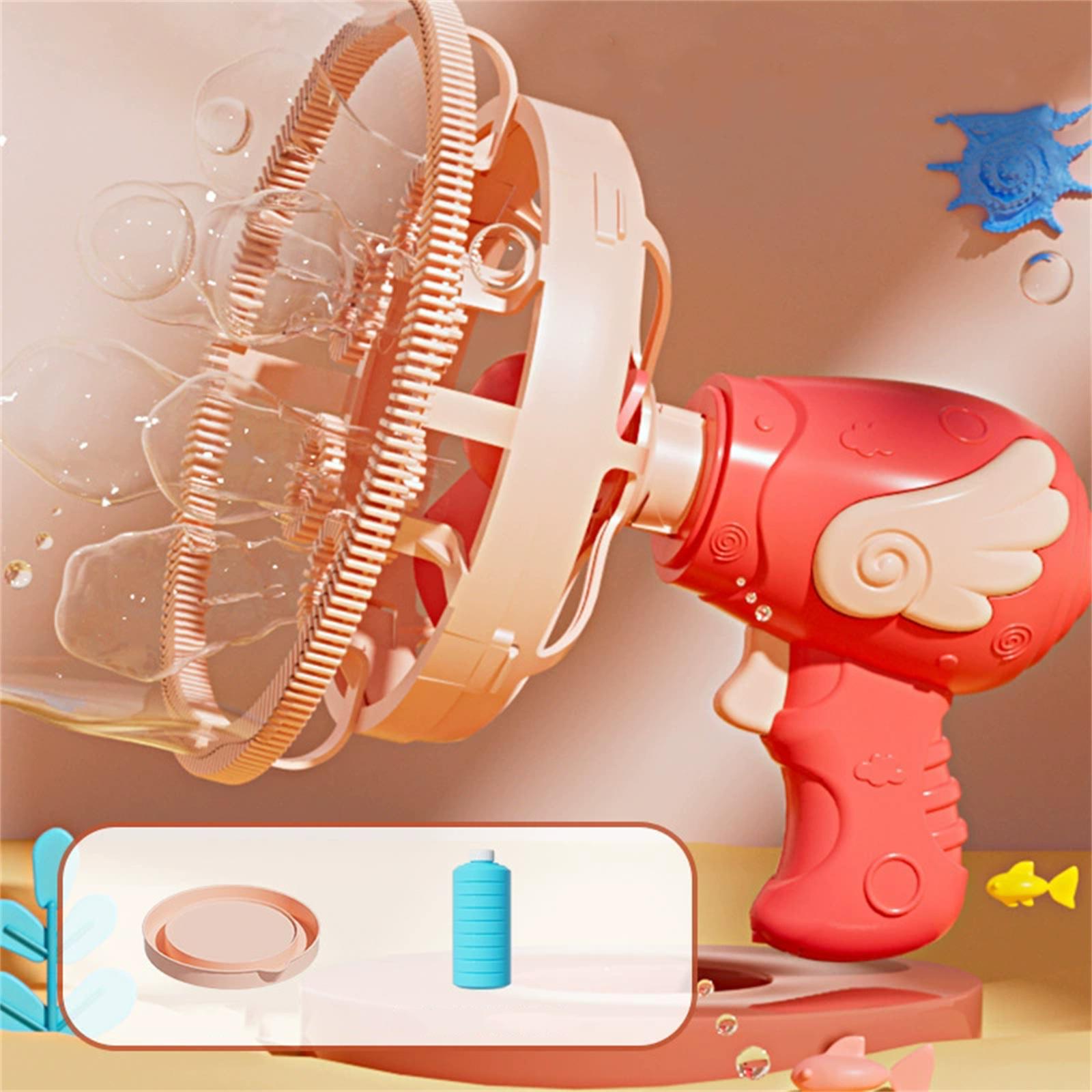 

Bubble Machine Blows Giant Bubble With Smaller Bubble Inside! Bubble Within A Bubble Maker For Kids, Outdoor Bubble Blower Toy 230ml рожевий