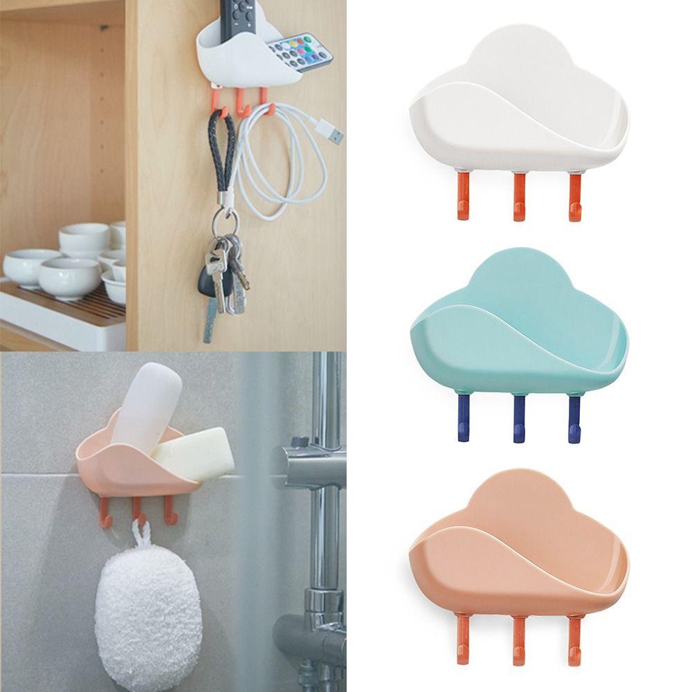 

Free Punch Cloud Hook Bathroom Wall Hanging Soap Dish Soap Holder Soap Drain Rack Soap Stand