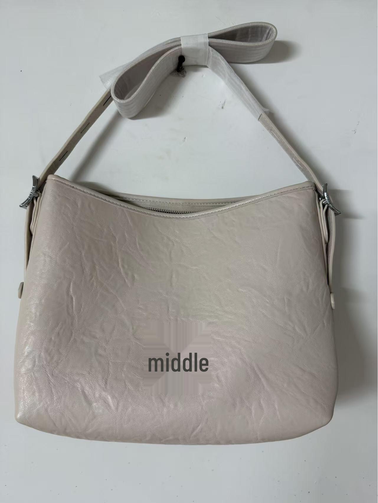 

Плиссированная кожаная сумка-хобо на плечо с волнистым узором Сосна , женская сумка-тоут кроссбоди для поездок на работу 29*12*24