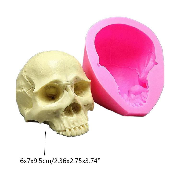Halloween Skull Silicone Mold Keychain Resin Epoxy Craft Polymer Clay Craft