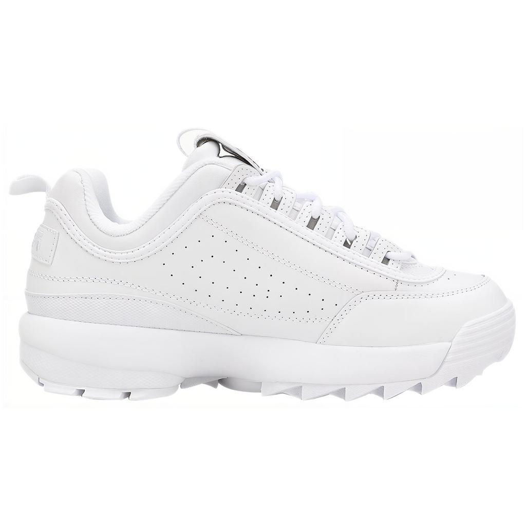 New FILA Low Top Side Logo Daddy Shoes 'White Black' 1FM00863D_121