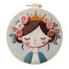 1 Set Cute Flower Girl DIY Embroidery Kit: This Craft Fabric Kit Includes Tools and Stitch Instructions Suitable for Beginners.