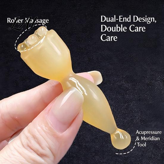 Eye Contour Massager 2Pcs Double-Ended Massage Stick Face & Sculpting Tool Facial Puffiness Relief Stick Wand for Tired Eyes Relief Reduce