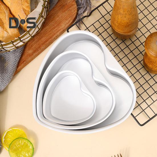 Heart Shaped Cake Pan Aluminum Alloy Fast Heat Conduction Baking Mold Tool for Weddings Parties Family Valentines Day Anniversary Heart Shaped Cake