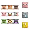 Minecraft Pillowcase Sofa Cushion Cover Bright Colorful Garden Decor Featuring Steve And Creeper
