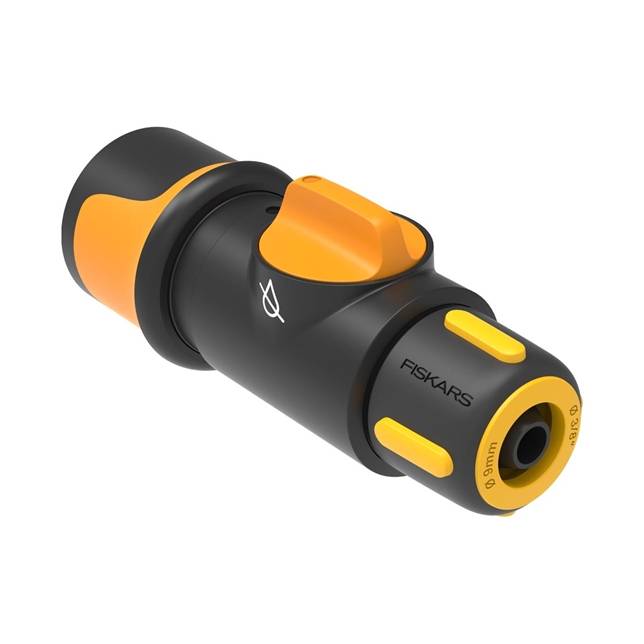 Fiskars Quick Connector with Valve 3/8" 1027085 Regulation Garden Irrigation