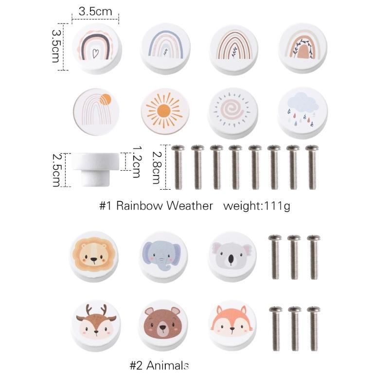 Attractive Animal Shape Round Wooden Drawer Handle Multifunctional Cabinet Pull