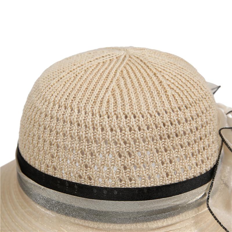 Summer Hat Ladies Sunscreen Hat Elegant Mother Organza Sunshade Hat Sun Hat Bucket Hat