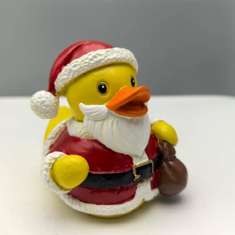 Christmas Duck Statues Animal Figurines Sculptures Desktop Ornament for Bookshelf Home Decors Collectible Figurines