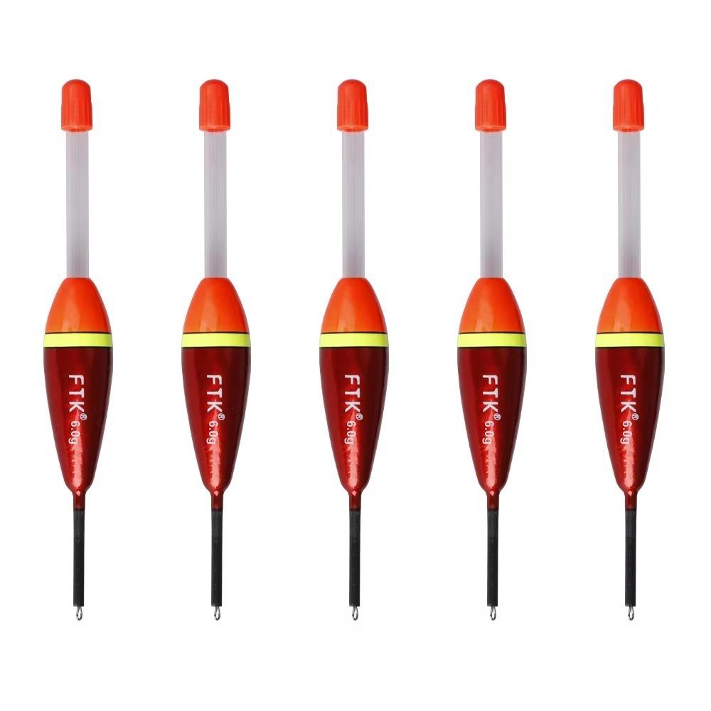 5pcs 5-Piece Set Vertical Buoy Light Stick 4g 5g 6g Weights Fishing Bobber Set  Freshwater Fishing 6g