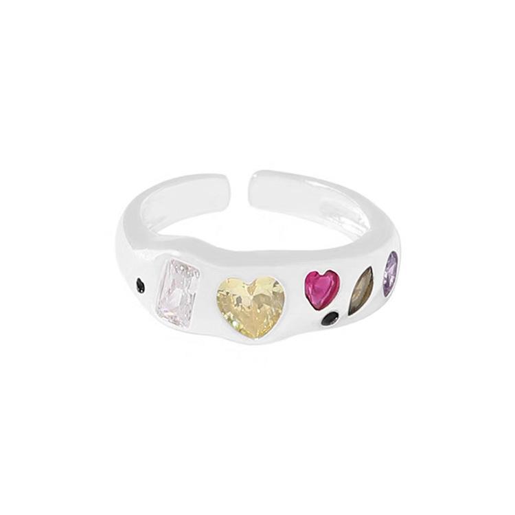 

Color Irregular Ring Women S Niche Design High Sense Index Finger Ring Fashion Personalized Bag Open Ring