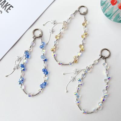 Light Luxury High-End Water Drop Crystal Phone Chain Tassel Pendant Bag Decoration Accessories Keychain Pendant Jewelry