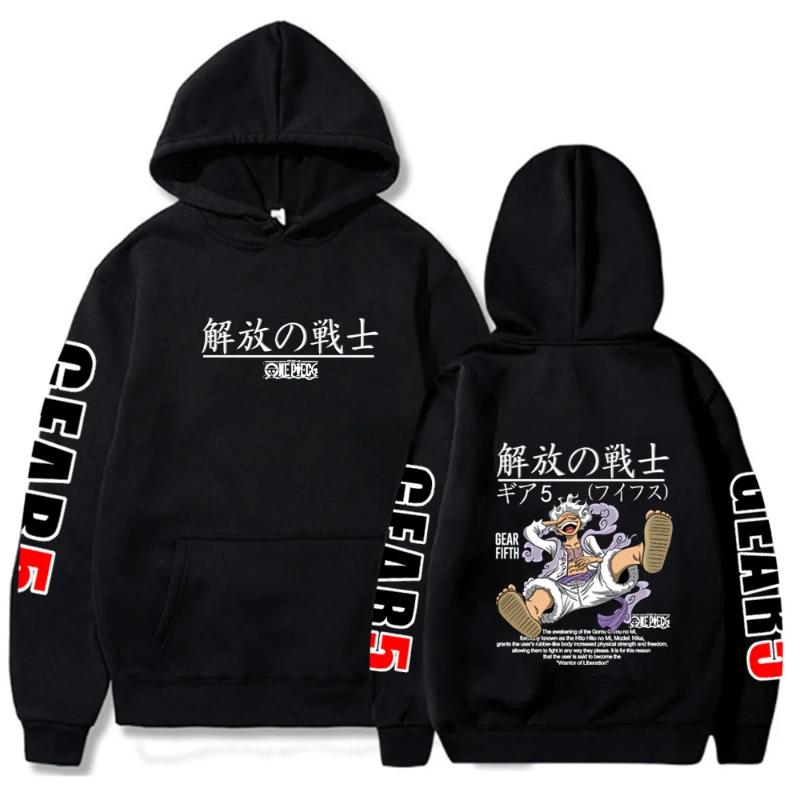 Printemps automne hommes mode sweat à capuche singe D LUFFY vêtements décontracté à capuche couleur unie Streetwear mâle dessin animé une pièce pull