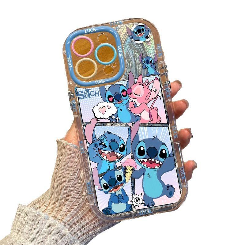 Applicable Apple 11 feather yarn imd cream phone case cute iPhone11promax couple cartoon Stitch