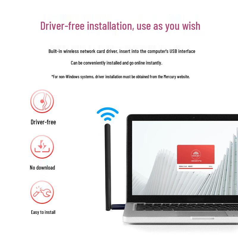 MERCURY UX9H USB Dual-Band WiFi 6 Mini Wireless Adapter (CN version)