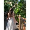 Halter Suspender Dress Female Summer Back Strap Design Waist Fairy Seaside Vacation Beach Long Skirt