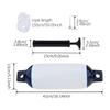 Boat Inflatable Bumpers Fenders PVC for Sailboats Mooring Cushioning Fishing Boats, 6 Set Boat Fender Buoy Yacht Docking Mooring
