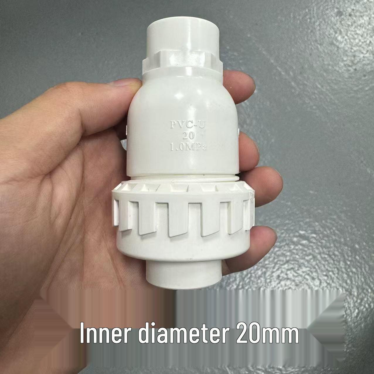 

Пластиковий вертикальний кульовий зворотний клапан Liansu PVC – Односторонній запобіжник зворотного потоку для низького тиску води та захисту від зворотного потоку.
