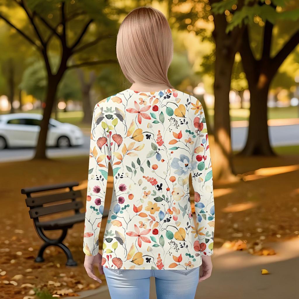 Children's Long-sleeved O-neck Top Printed Daily Casual