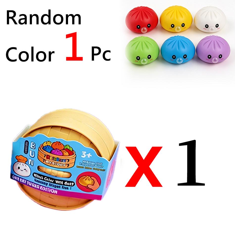 Bubble Blowing Dumpling Steamed Bun Squishy Vinyl Squeeze Fidget Sensory Toy Stress Relief Decompression Desk Decor Party Favors