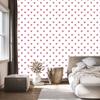 Heart Wallpaper White, Powder Pink and Pink 50x1000