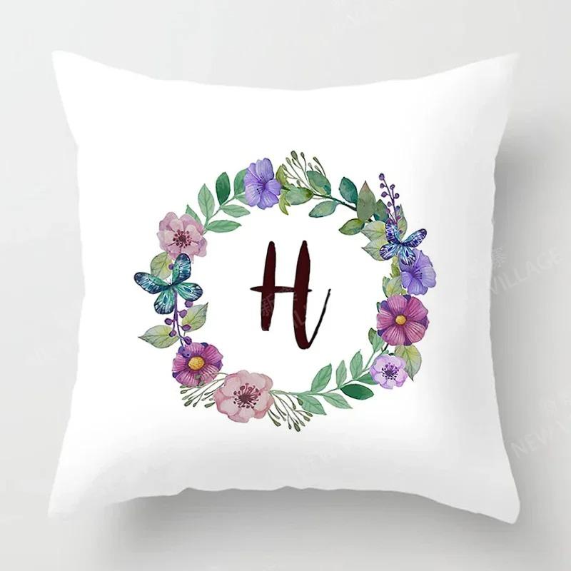 Home Decor Letter Pattern Pillowcase Bedroom Living Room Sofa Cushion Cover