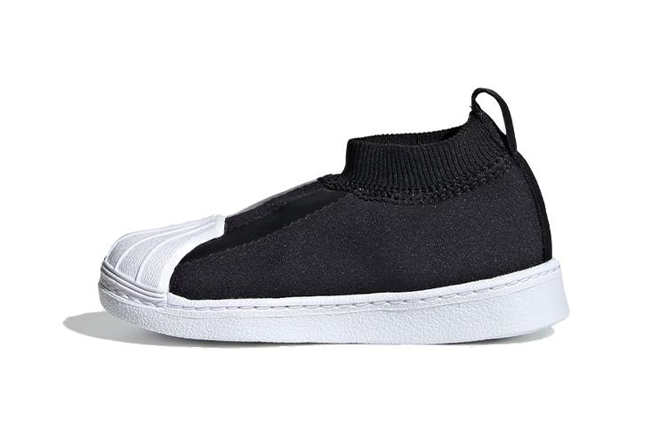 Adidas Originals Superstar Collection Comfortable Lightweight Mid top Toddler Shoes Black Infant And Toddler EG5725 23.5