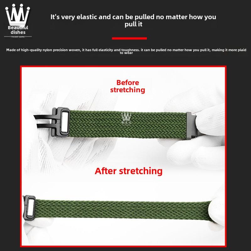 Elastic nylon Watchband For Casio DW-H5600 Series 40th Anniversary dw h5600 Magnetic buckle Watch Strap Quick release Bracelet