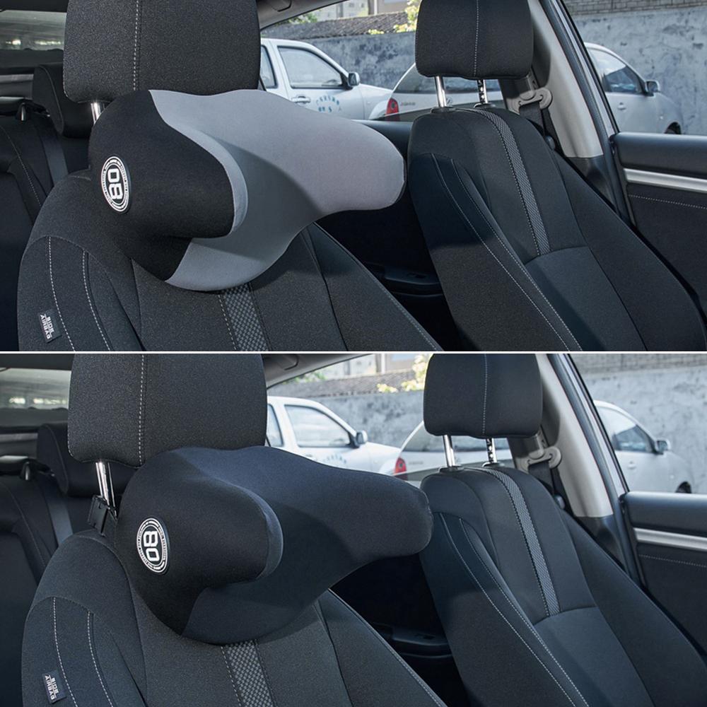 Car Headrest Pillow for Sleeping Travel Rest, Neck Rest Comfort Cushion Memory Foam U-Shaped Ergonomic Design Soft Support
