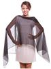 Women's 180cm Rectangular Silk Scarf with Glittered Design