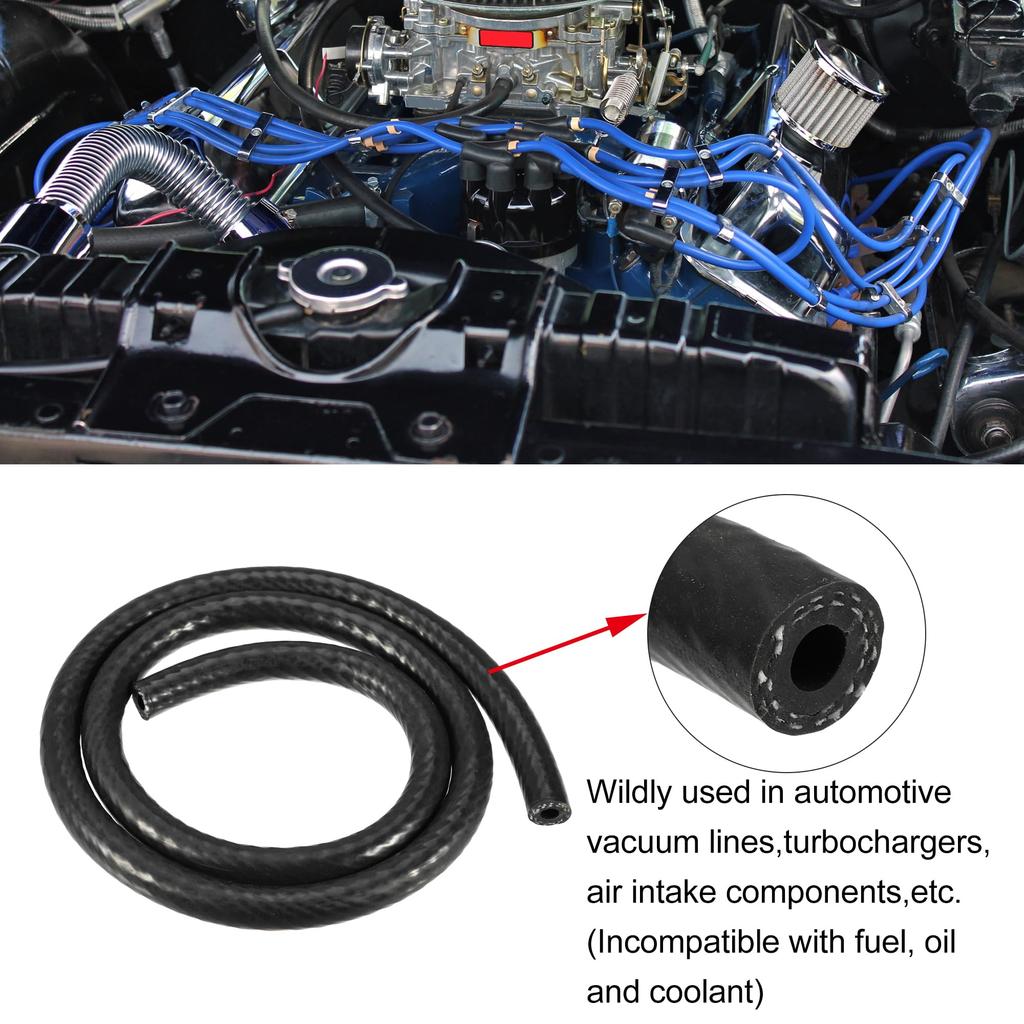 X AUTOHAUX Mangueira de Linha de Vácuo de Silicone, Mangueira Resistente ao Calor, Mangueira de Vácuo, Vácuo de Silicone