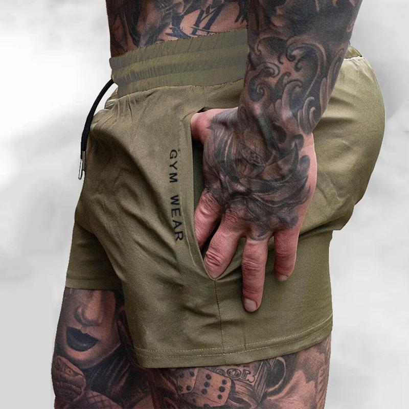 Pantalones Cortos Deportivos Elásticos Transpirables para Hombre para Correr Maratones y Entrenamiento de Sentadillas