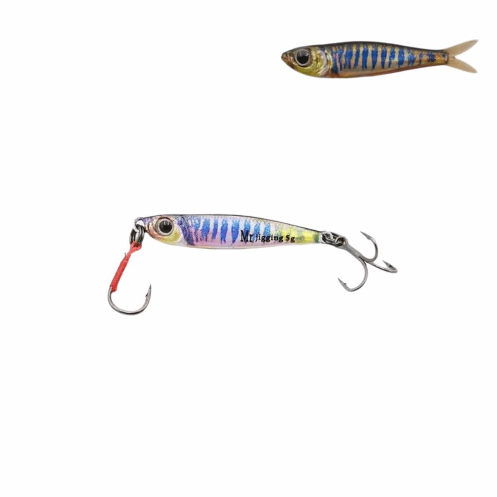 3D Bionics Design Micro Jigging Baits Sequin Finish Micro Fishing Lure Stream Fishing